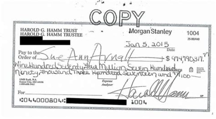 This Is What A $974 Million Divorce Settlement Check Looks Like...