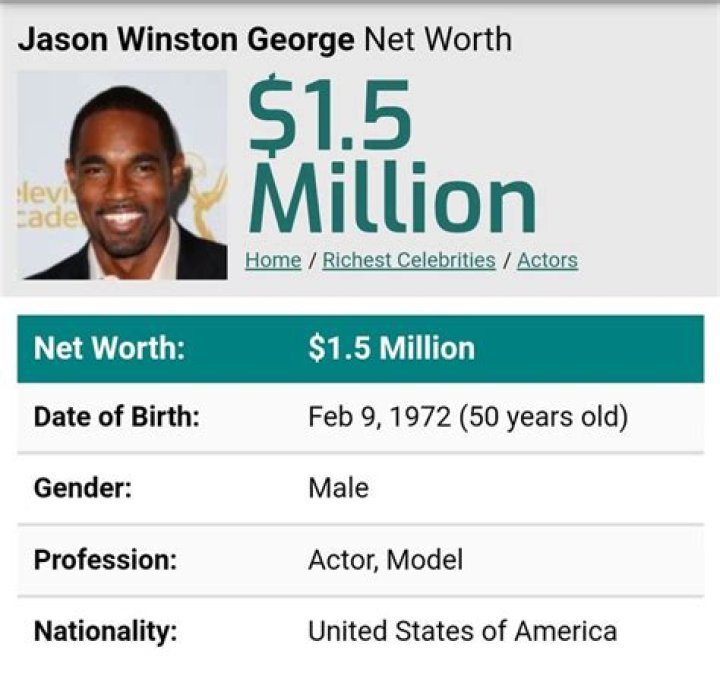 Jason Winston George Net Worth